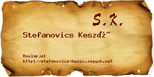 Stefanovics Kesző névjegykártya